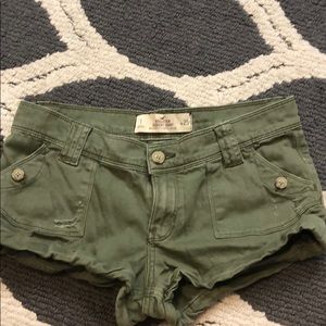 Hollister green khaki shorts